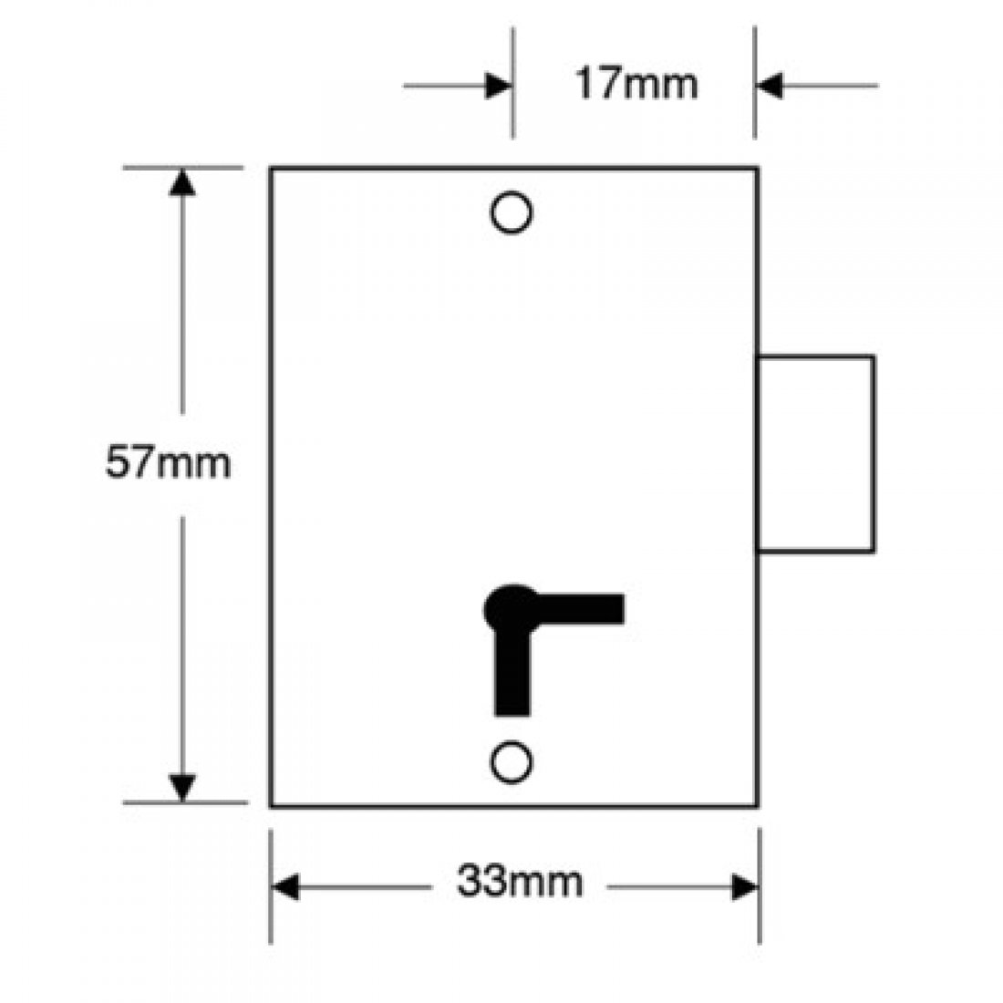 Asec 1 Lever Type 150 Straight Cupboard Lock